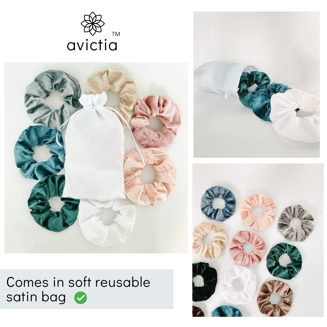 Set of 12 Velvet Scrunchies