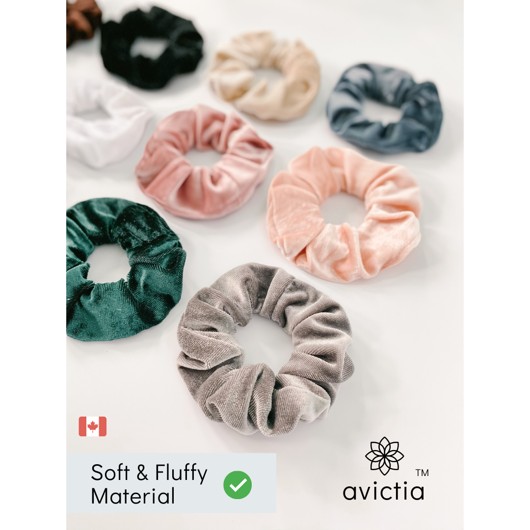 Set of 12 Velvet Scrunchies