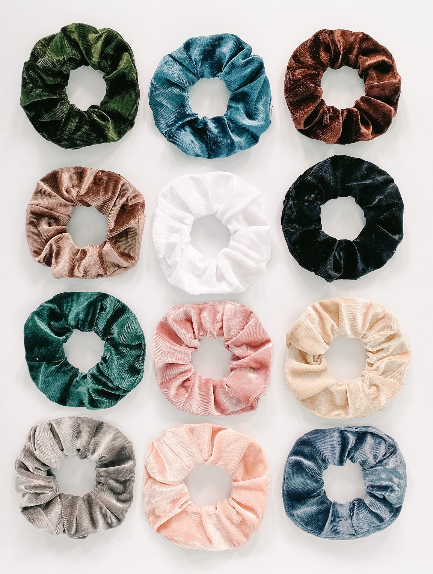Set of 12 Velvet Scrunchies