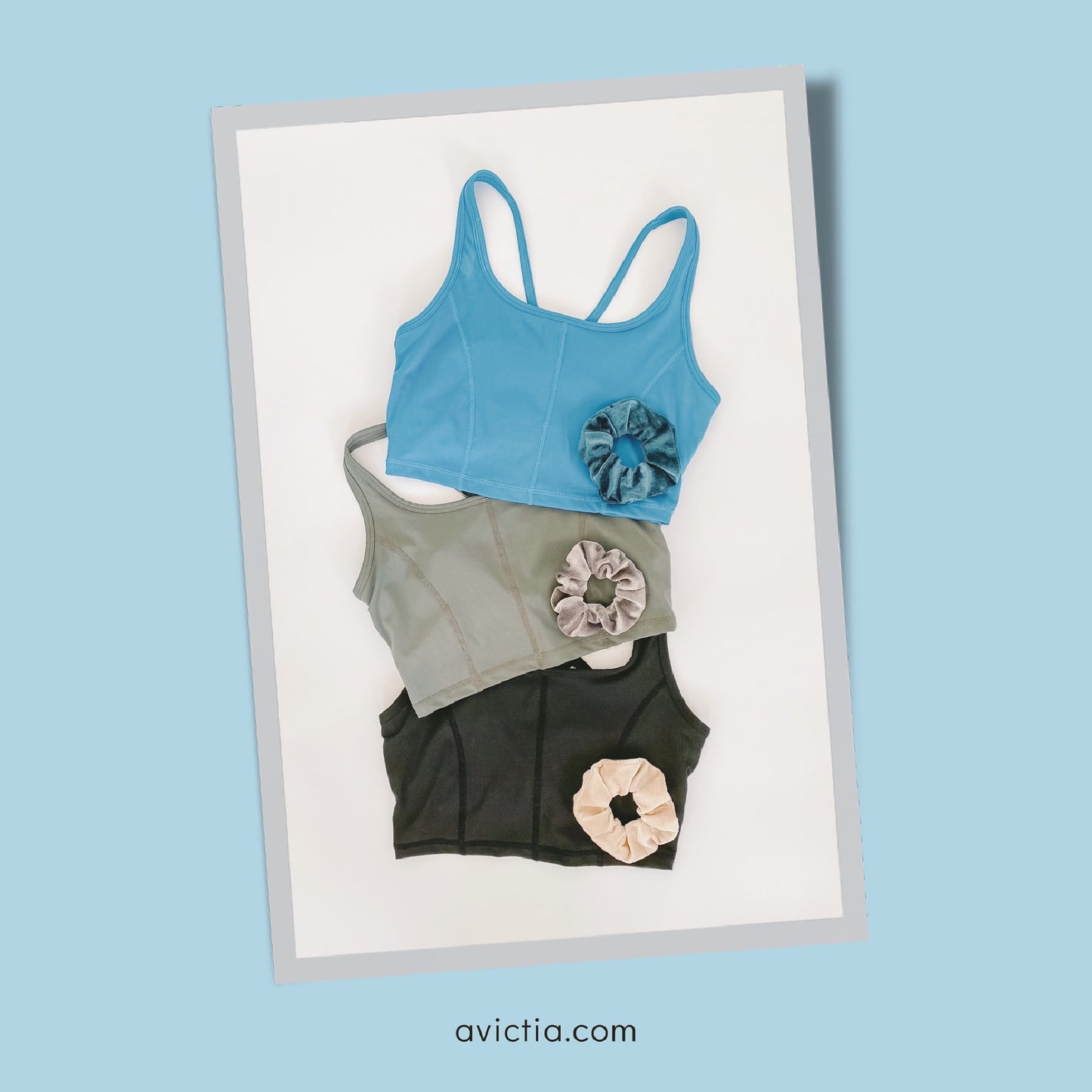 POWDER BLUE DOUBLE-LAYERED TOP - Neutral Collection