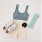 TEAL SEAMLESS TOP - Ribbed Collection