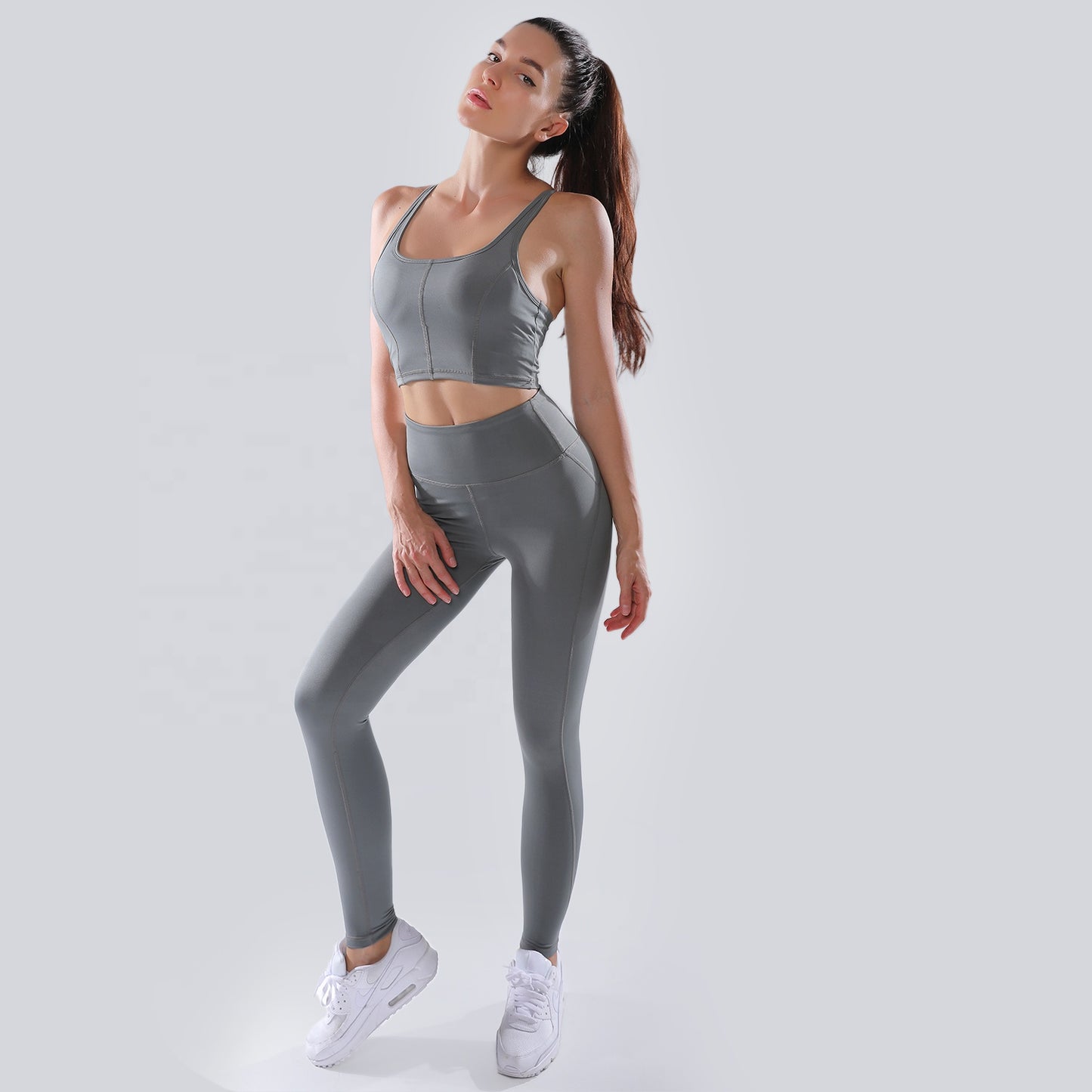 MOON GREY SET (Leggings + Top) Neutral Collection
