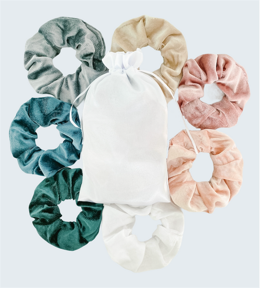 Set of 12 Velvet Scrunchies