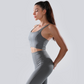 MOON GREY DOUBLE-LAYERED TOP  - Neutral Collection