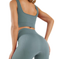 TEAL SET (Leggings + Top) Ribbed Collection