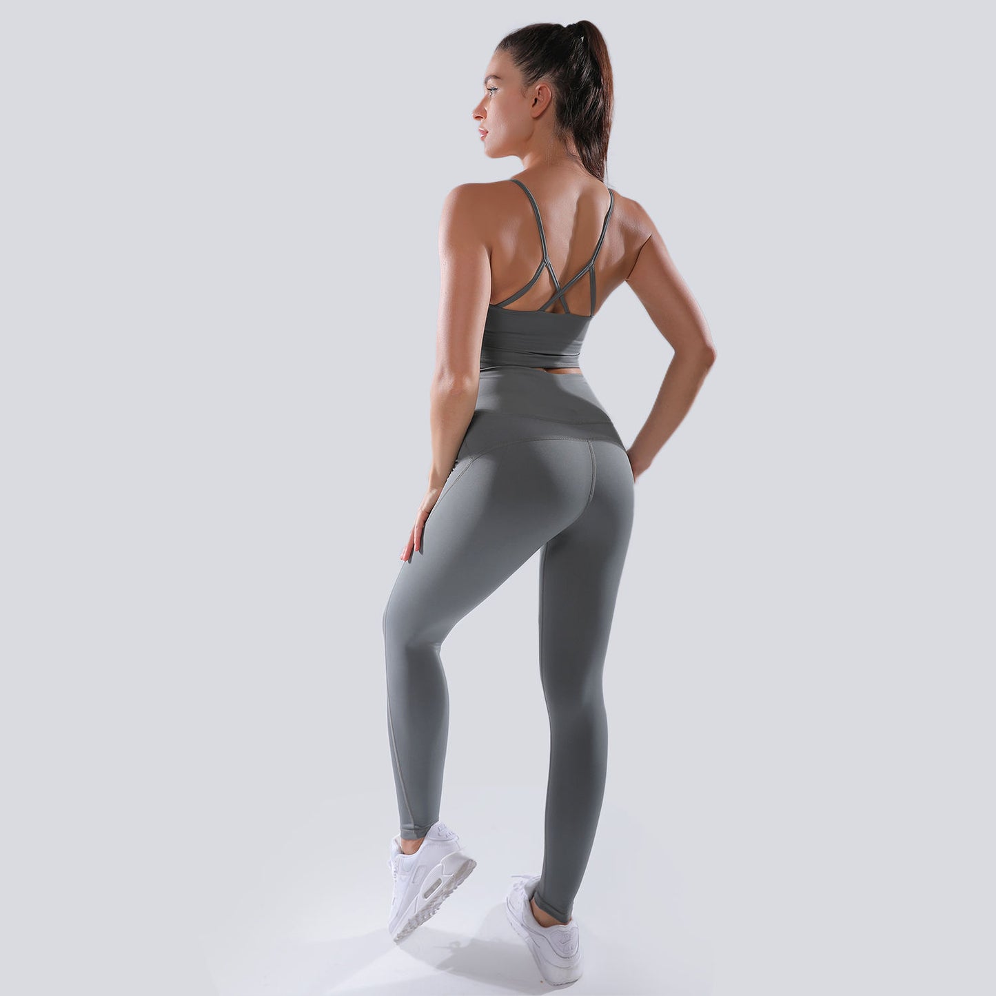 MOON GREY SET (Leggings + Top) Neutral Collection