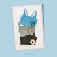POWDER BLUE DOUBLE-LAYERED TOP  - Neutral Collection