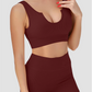 MAROON SEAMLESS LEGGINGS - Ribbed Collection