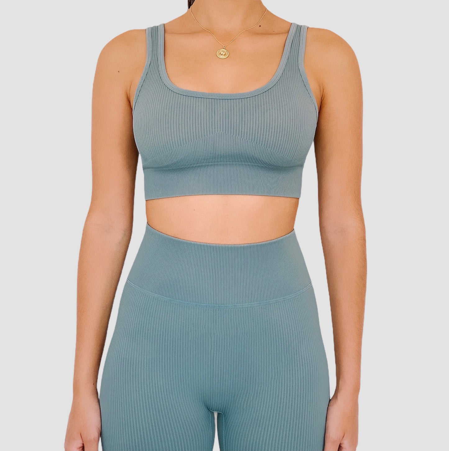 TEAL SET (Shorts & Top) Ribbed Collection