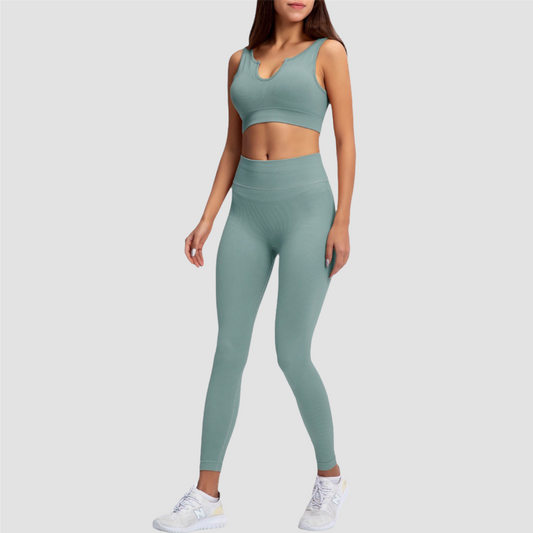 MOON GREY SET (Leggings + Top) Neutral Collection – avictia