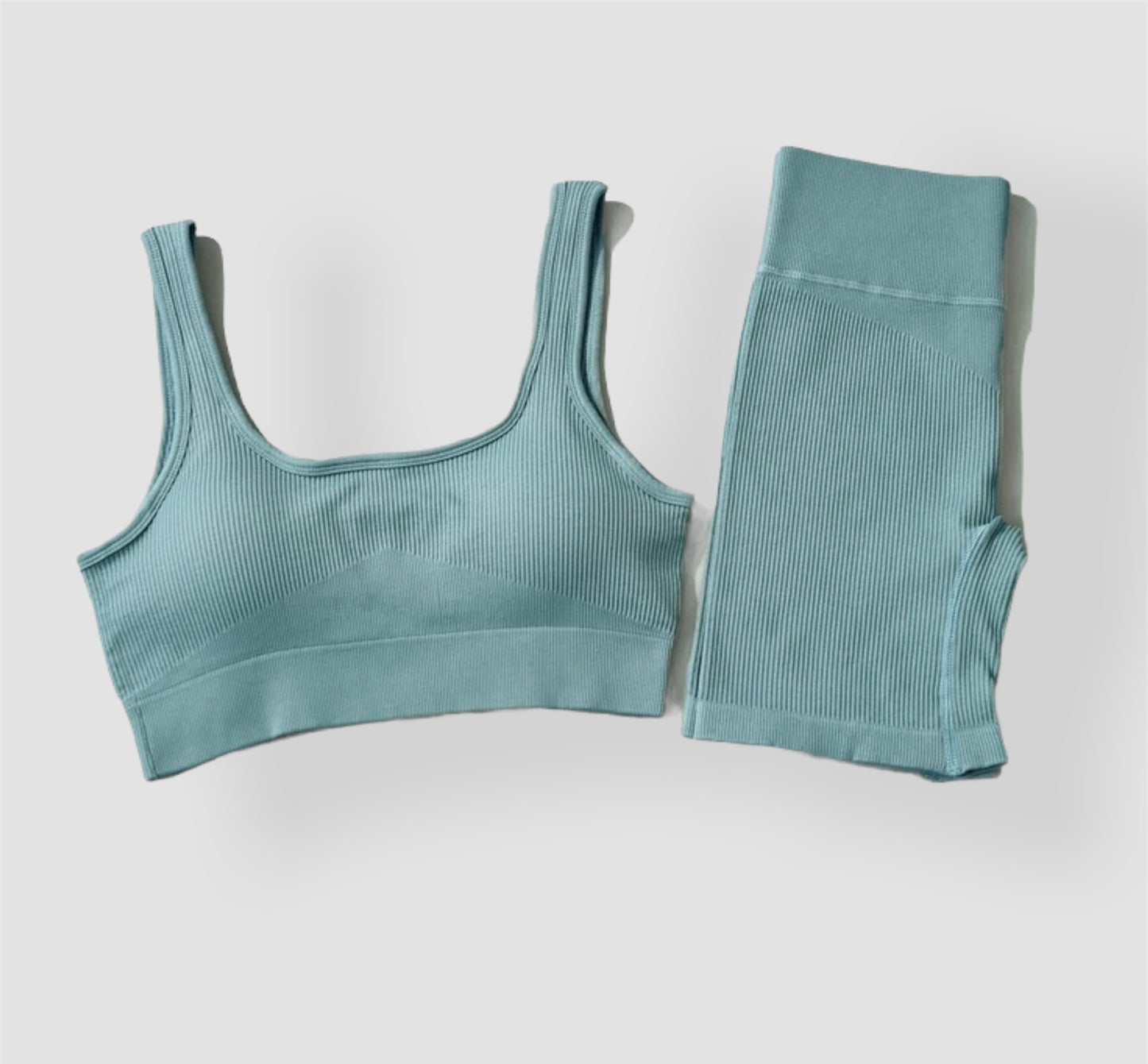 TEAL SET (Shorts & Top) Ribbed Collection