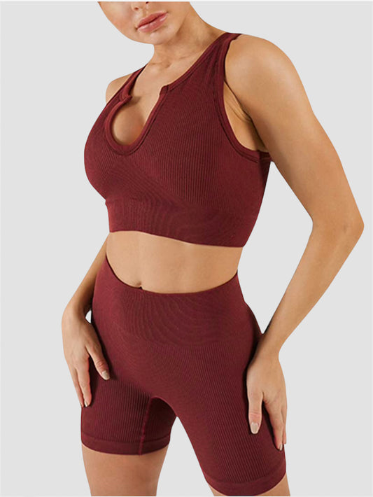 MAROON VEST - Ribbed Collection
