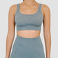 TEAL SEAMLESS TOP - Ribbed Collection