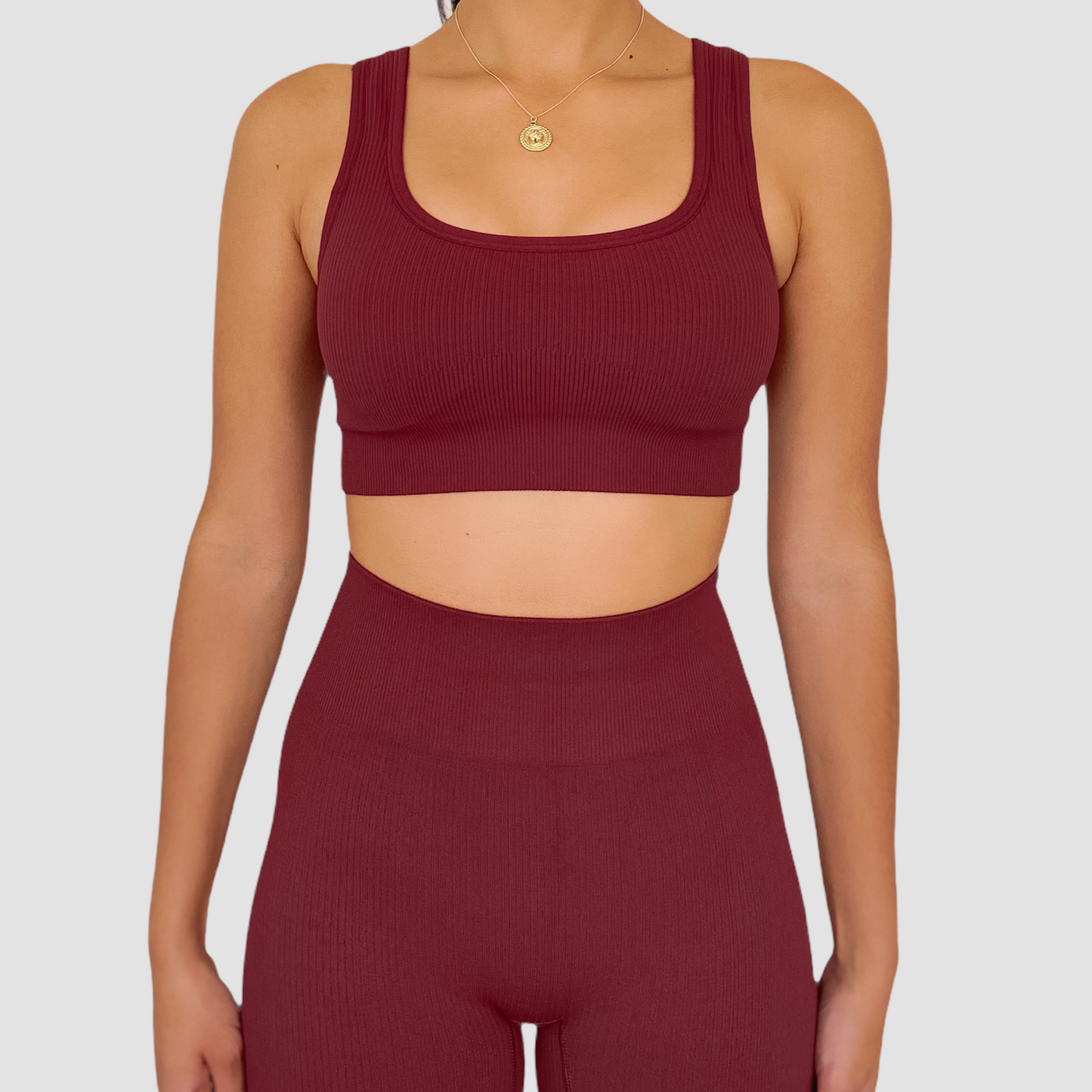 MAROON SET (Shorts & Top) Ribbed Collection